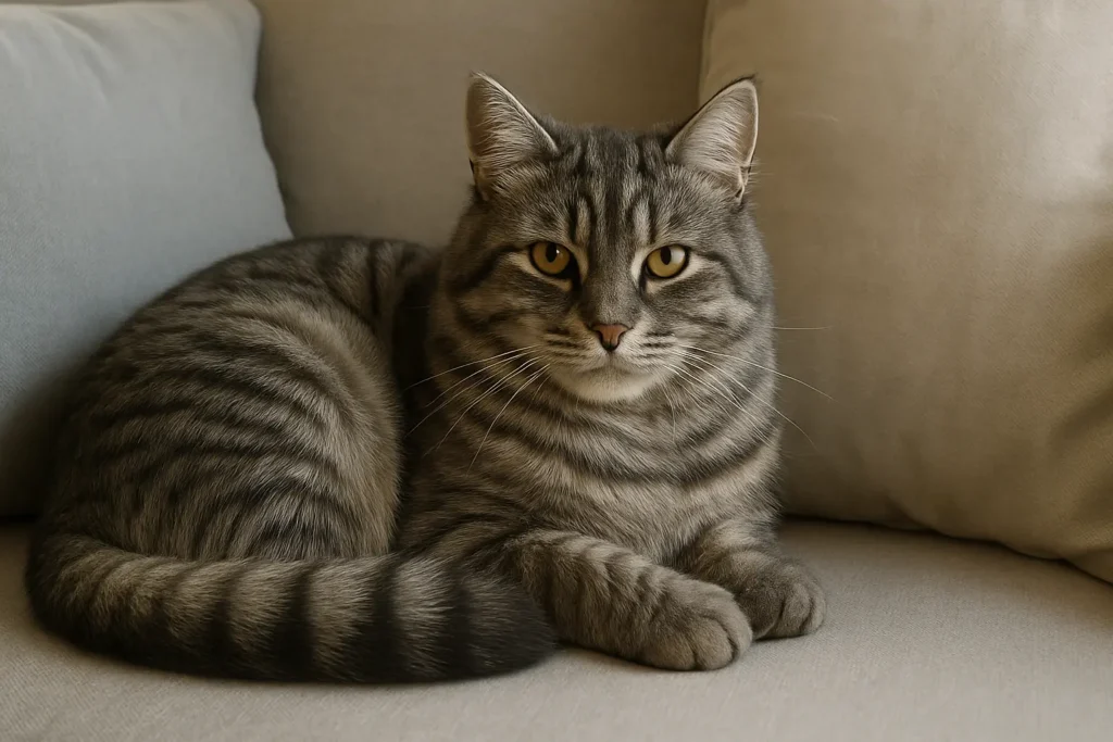 Gray Tabby Siberian Cat