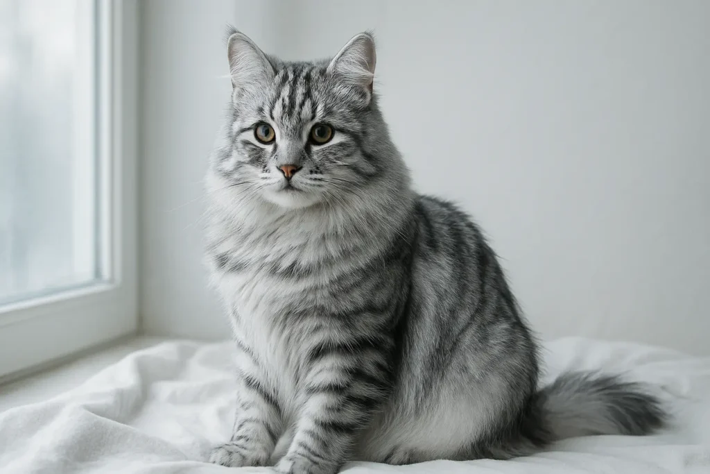Silver Tabby Siberian Cat