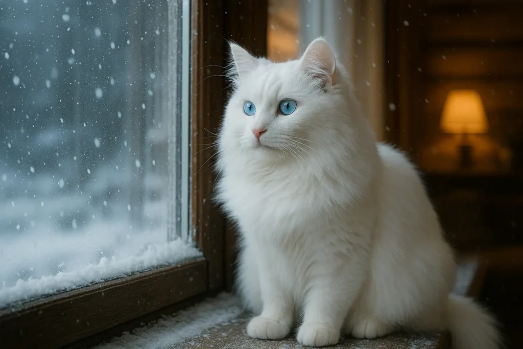 White Siberian Cat