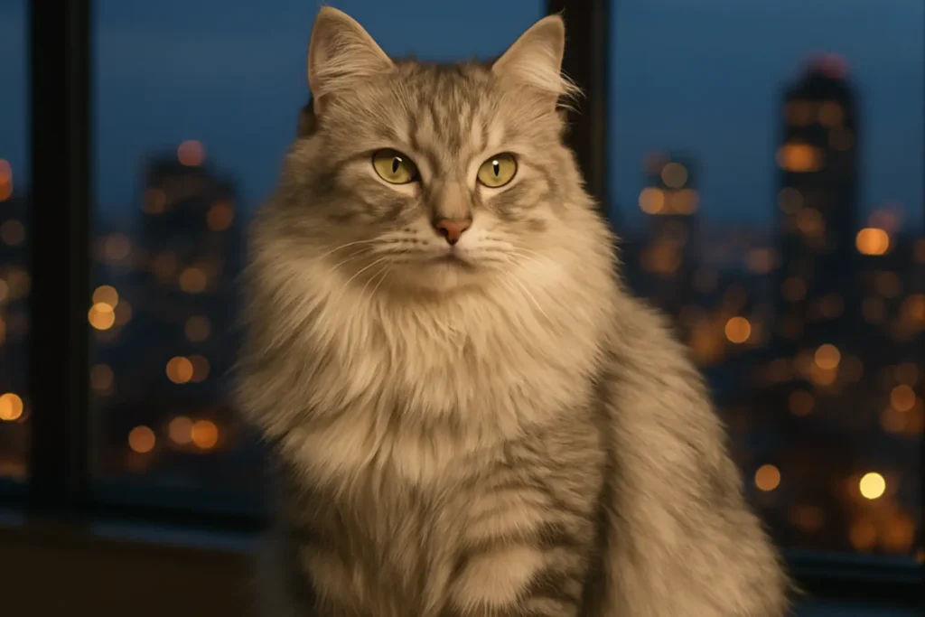 Silver Siberian Cat