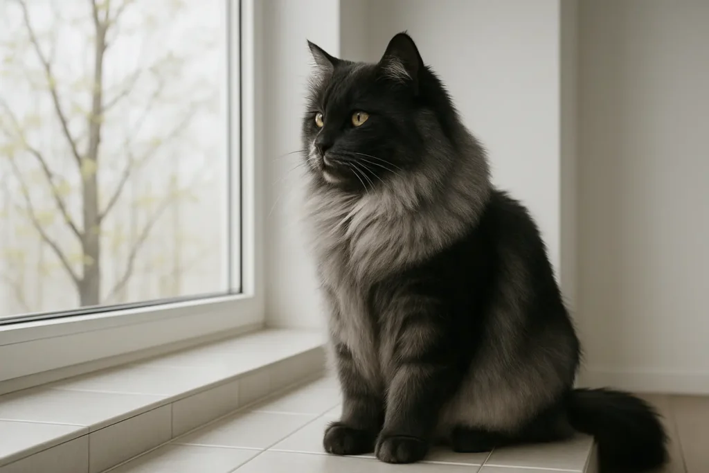 Smoke Siberian Cat